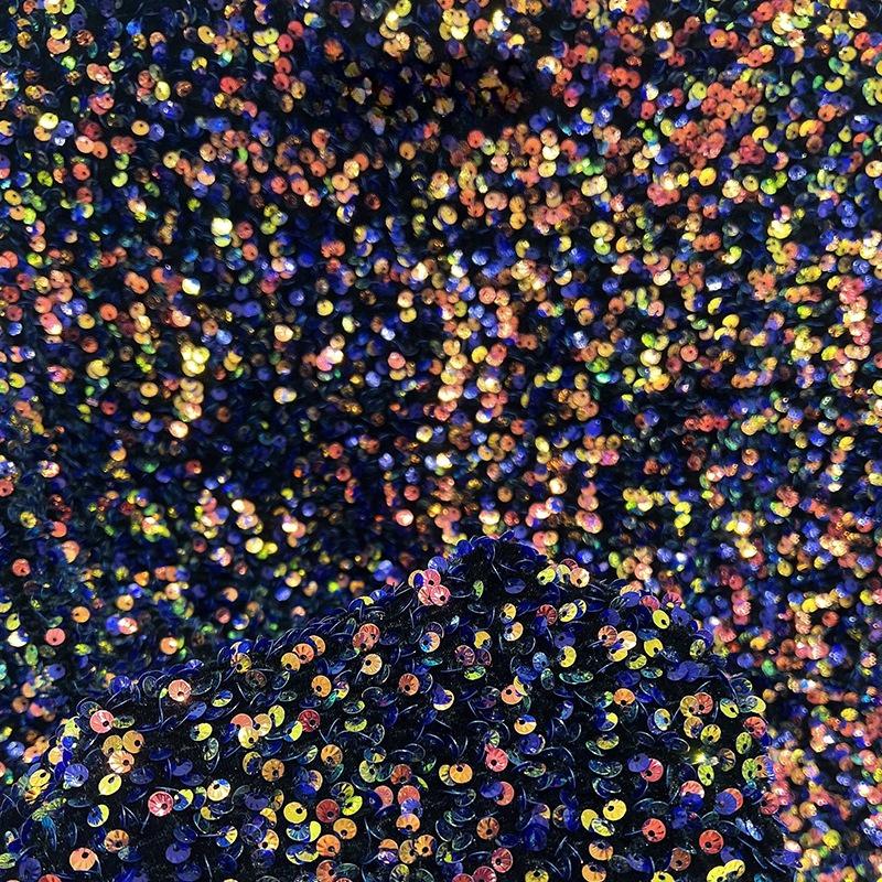 Barevná lesklá flitrová látka Olejově lesklá tylová látka Materiál na svatební šaty Různé styly Domácí flitrová látka Ozdoba oblečení