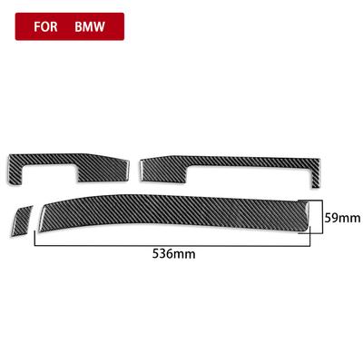 Dashboard Decoration Strip Set Real Carbon Fiber Stickers Trim Cover For BMW E46 1998-2005 Car Interior Styling Accessories