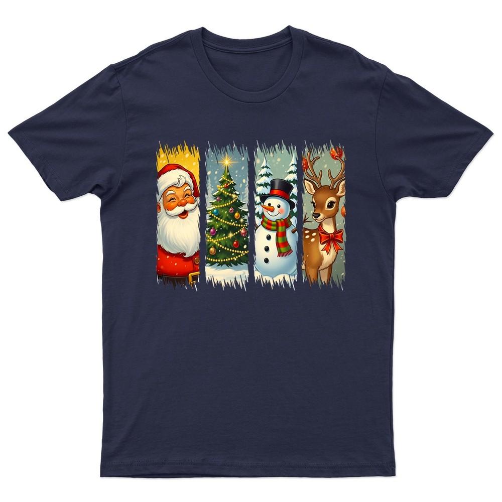 Christmas Holiday Santa SnowUnisex TShirt Unisex Gift Retro Funny Unisexs Vintage