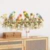 Cartoon Cute Bird Fence Leaves Bedroom Living Room Home Background Decoration Self Adhesive Stickers