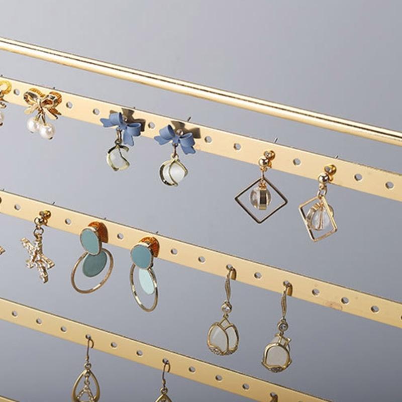 Durable Jewelry Holder Stand Earring Rack with 6 Levels and 120 Slots 6 Layers Earrings Display Stand Jewelry Organizer