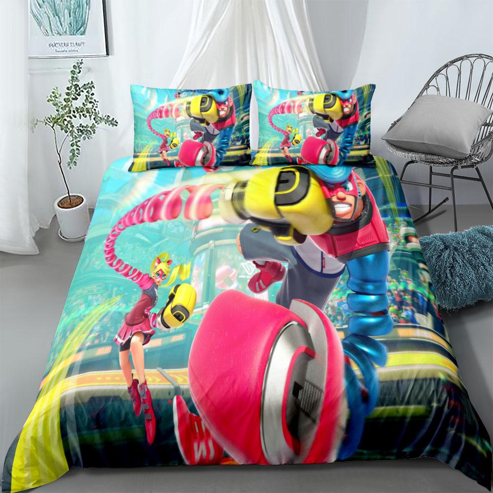 Switch Game Bedding Set King Queen Full Twin Double Single Size splatoon Duvet Cover Set
