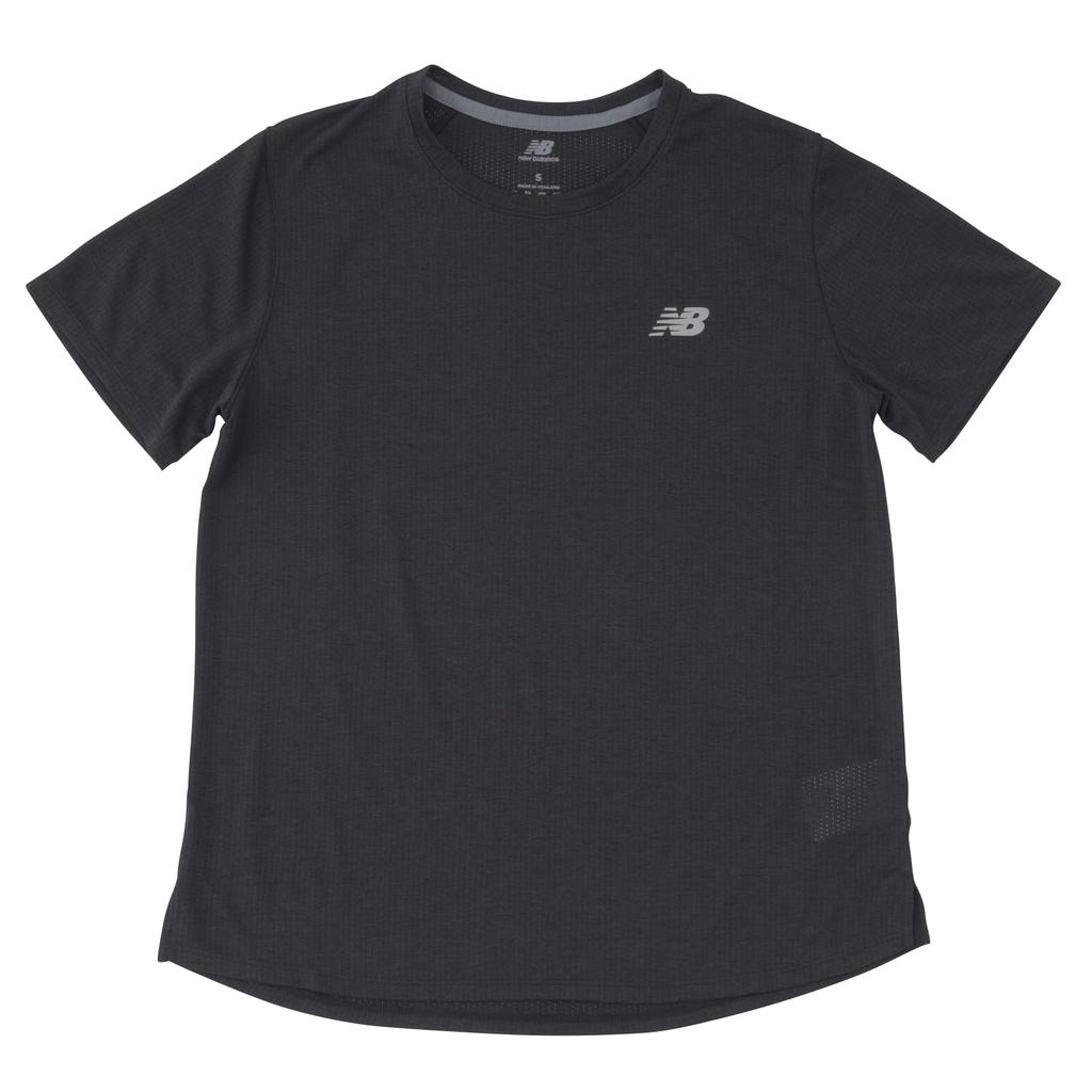 New Balance Dry Athletics Short Sleeve BKH Women's T-Shirt (WT41253) Quick-Drying (Black Heather)