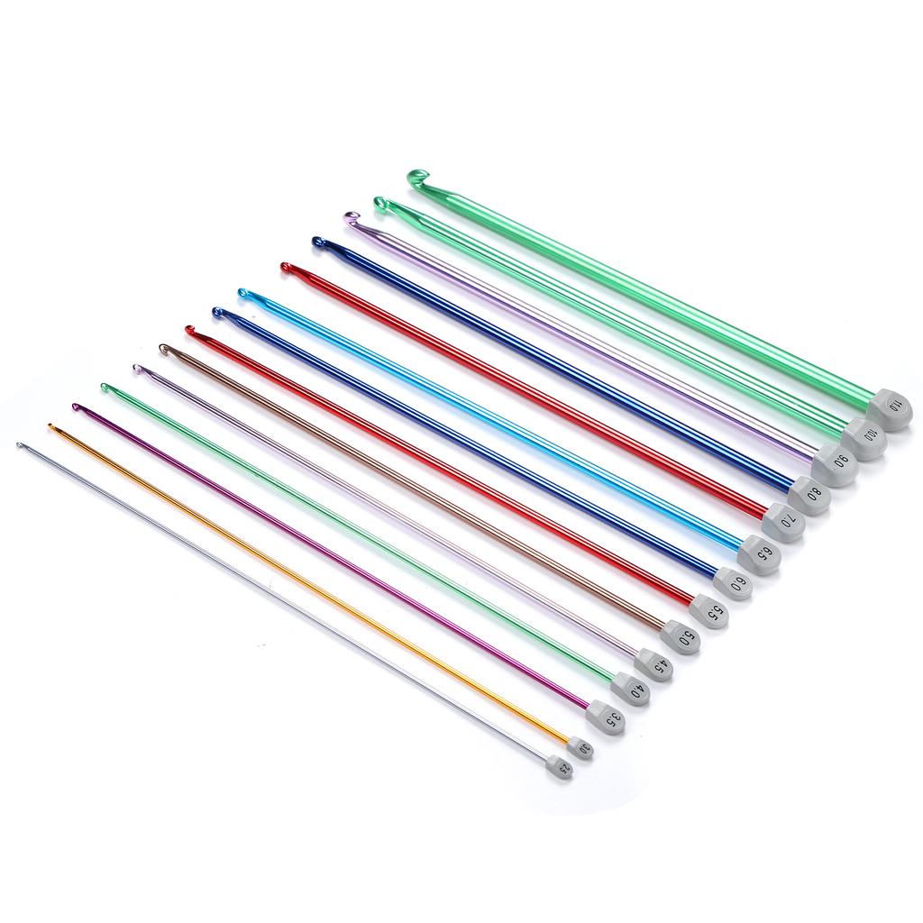 14 Stück Häkelnadeln Bunte Dynamische Stricknadel für Schal Socke Teppich Stricken