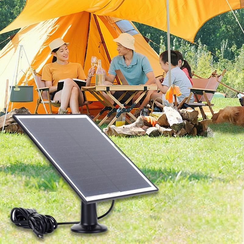 Solar Panel for Security Camera,6W Solar Panel Type-C ,Camera Solar Panel for Rechargeable Battery Camera
