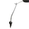 Personality Goth Sliver Color Crow Bird Skull Tassel Pendant Opening Adjustable O-ring Necklace for Women Men Halloween Jewelry