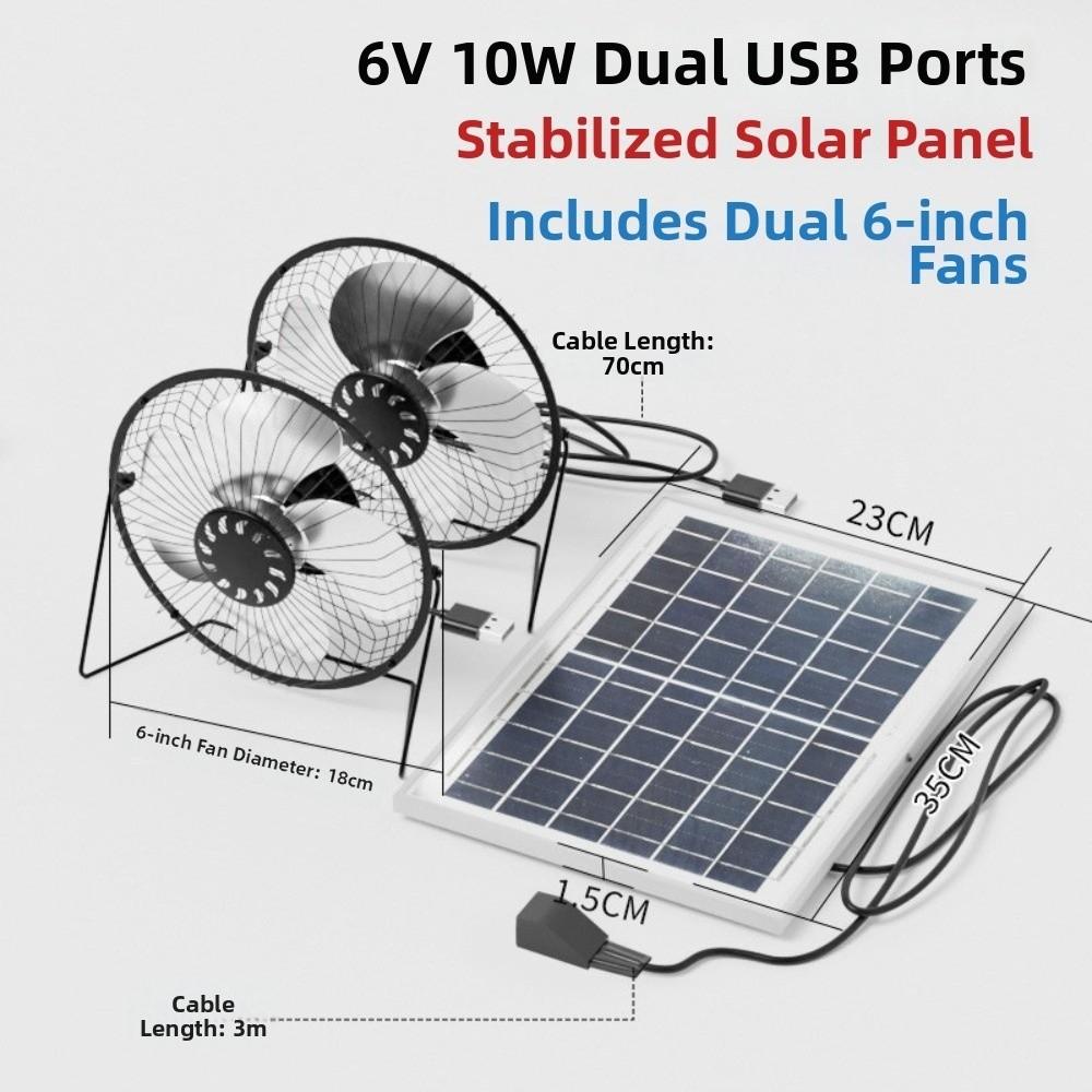 Low Noise Portable Fan Battery Operated Exhaust Fan Air Extractor Solar Fan  Office