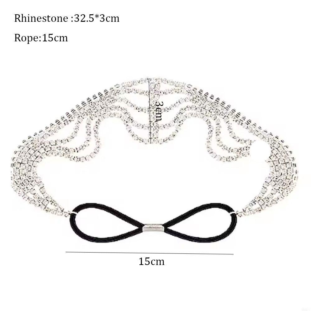 Bling Rhinestone Chain Head Jewelry Fashion Princess Headpieces  Daily Banquet Wedding Photo