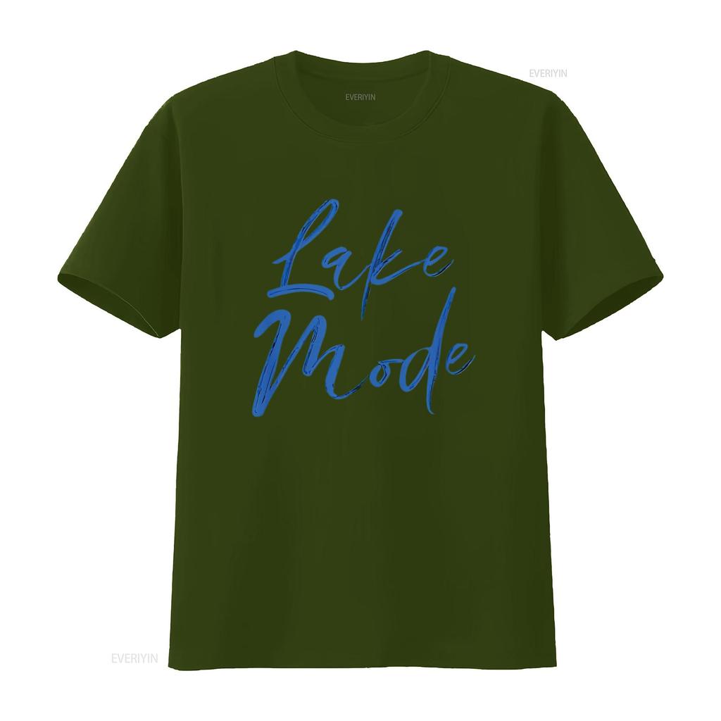 Womens Lake Mode T Shirt vintage Washed fashion Versatile streetwear Stylish Soft Breathable Casual Top For Everyday Wear