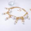 Light luxury temperament Baroque fashion personality imitation pearl geometric weaving exaggerated chain necklace high sense women