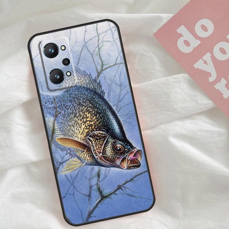Art Fishing Lure Case For Realme C65 C67 C71 C63 C61 C55 C51 C53 C35 C75 11 12 13 14 15 Pro Plus GT6 GT7 Pro