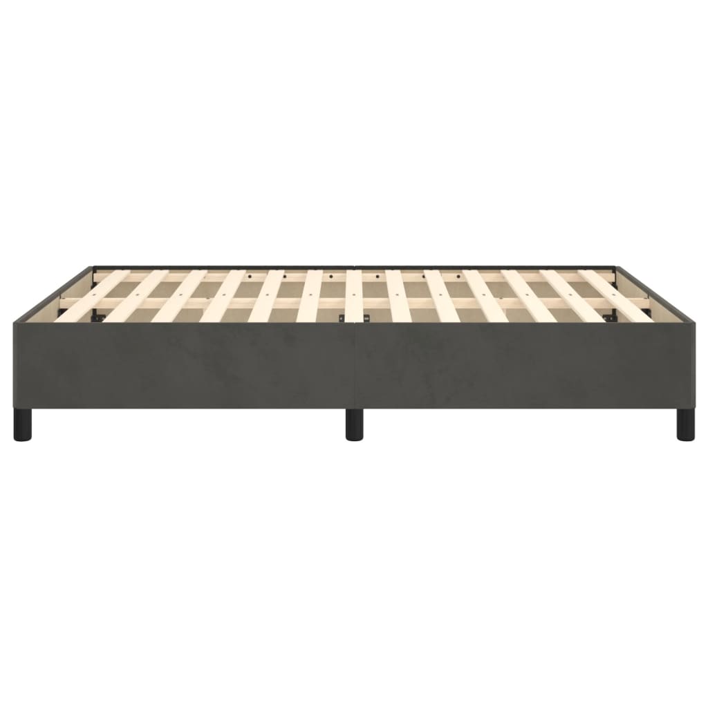 Vidaxl Bed Frame Without Mattress, Dark Gray, 140X200 Cm, Velvet