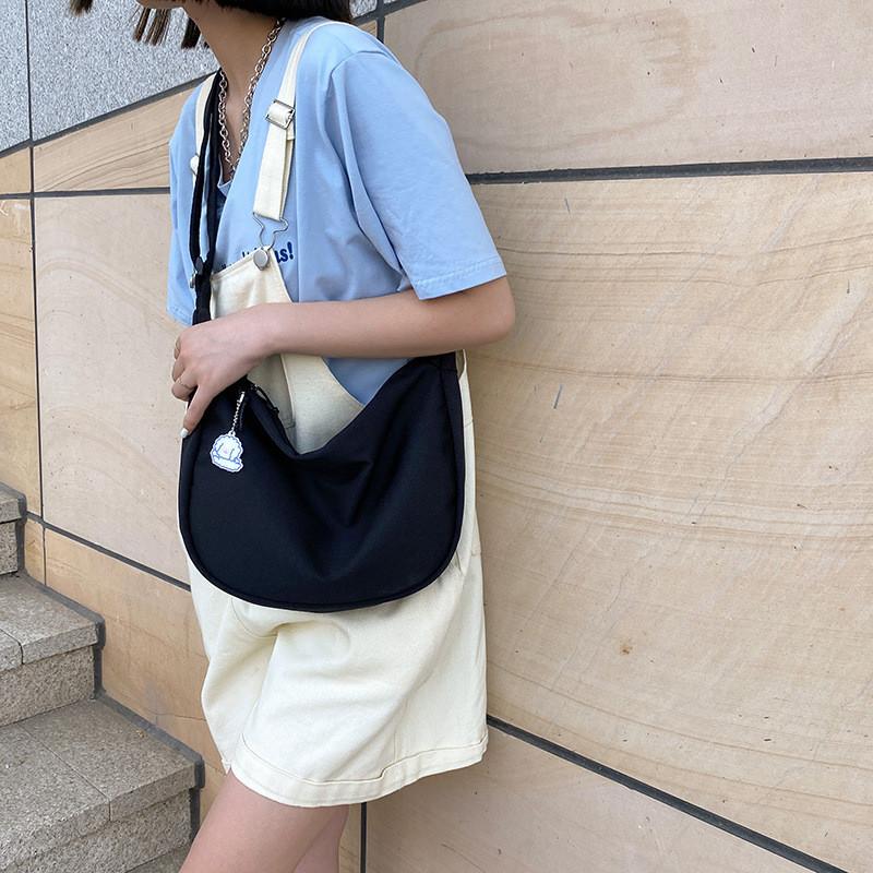Wasserkühlbeutel Canvas Umhängetasche für Damen Mit Reißverschluss und Blumendruck