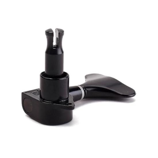 NUOBESTY Bass Tuning Pegs 2L2R Black 4-Piece Set - For Tuning Stability and Replacement Parts - Electric Bass Tuning Pegs, Black, Machine Heads