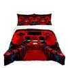 Red Gamepad 3D Digital Printing Three-Piece Bedding Quilt Cover