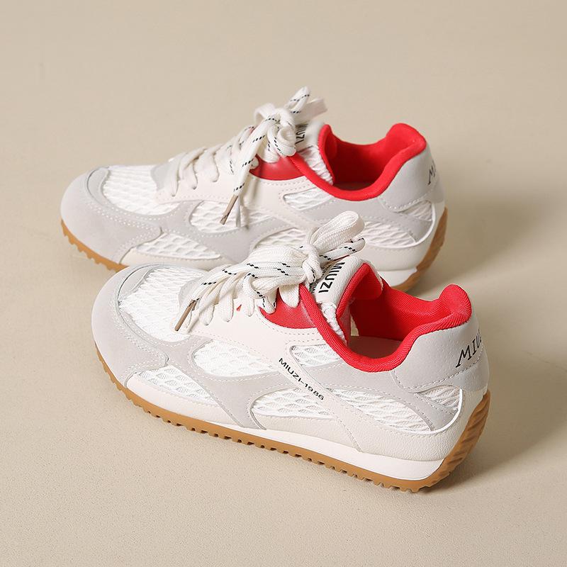 Fashion Mesh Womens Shoes Summer New Breathable Comfortable Casual Shoes Retro Color Matching Sneakers Women Fashion Casual Running Shoe