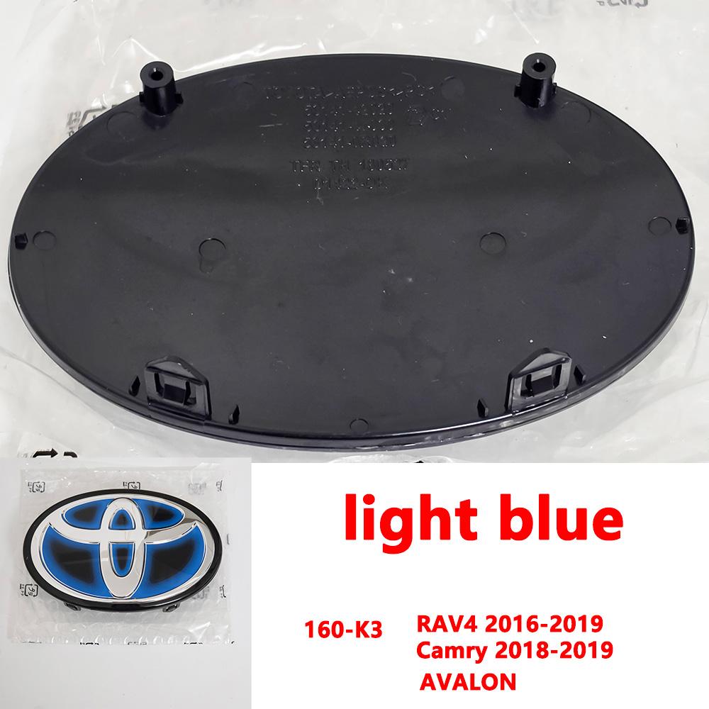 VJN4 For Toyota RAV4 Corolla Camry Land Cruiser Sienna C-HR AVALON Front Grille Hood Badge Replacement Dark Blue Hybrid Logo