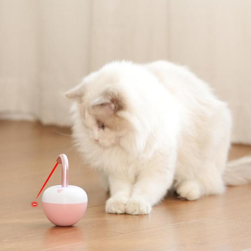 Elektrikli Eğlenceli Akıllı Lazer Kedi Kızdırma Cihazı Kedi İnteraktif Tumbler Yavru Kedi Otomatik Oyuncak Akıllı Oyun Aktif Dönen Oyuncak