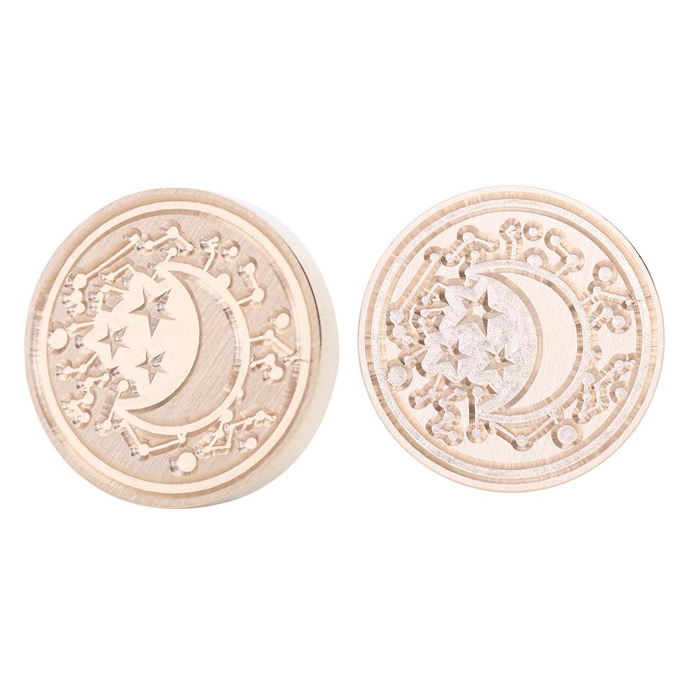 Selo de cera de céu estrelado retrô cabeça de carimbo de fogo tinta para cartão faça você mesmo envelopes selos