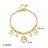 316L Stainless Steel Elegant Gold Color Tree - of - Life Charms Bracelet With Shiny Zircon Stone For Women's Daily Wear