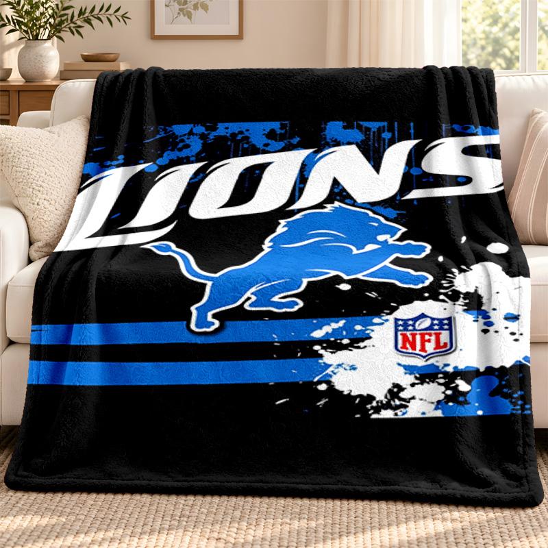 Detroit Lions blanket Flannel Blanket Soft Cozy Plush Throw for Sofa Bed Lightweight Home Decoration Outdoor camping