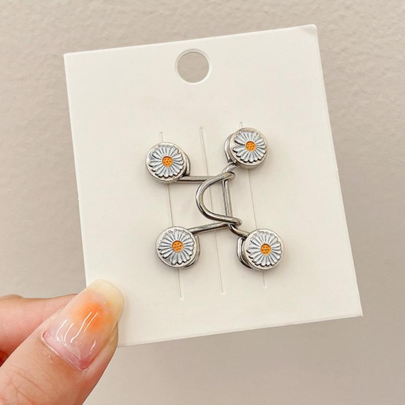 Waist Tighten Brooch Pin for Pants with Anti-Exposed Buckle Brooch Clip Jeans Waist Pin Clothing Accessories for Female