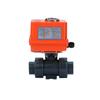 Q911S-10 Mini UPVC Electric Ball Valve Stainless Steel Thread Union Motorized PVC Actuator Valve Plastic Air Valve