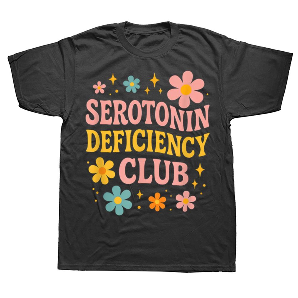 

Funny Serotonin Club 100% Cotton T-shirts Men Women s Fashion Print Tshirt Loose Oversized Streetwear Hip Hop Unisex T Shirt ... S разноцветный