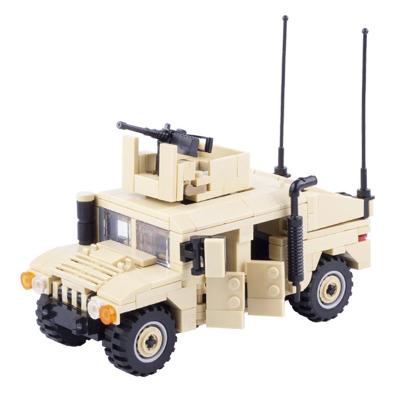 WK2 US Hauptkampfpanzer M26 M12 gepanzertes Fahrzeug Militärisches Sanitätsfahrzeug Schnellboot Kriegsszene Kofferträger Ziegel Spielzeug Jungen Geschenk