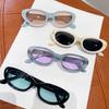 Cute Oval Sunglasses 2025 Women Fashion Vintage Candy Color Rim Shades Trendy Brand Design Travelling Decor Sun Glasses