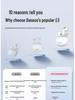 Baseus E3 Wireless Bluetooth Earphones 2025 - Semi-In-Ear, Long Battery Life, Ultra-Compact, Compatible with Apple, Xiaomi, Huawei.