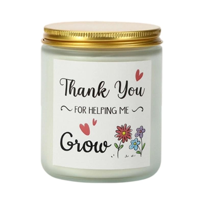 

Natural Plant Wax Blend Candle With Essential Oil Long Hour Fragrances Candle In Jar with Gold Cover Thank You Gift