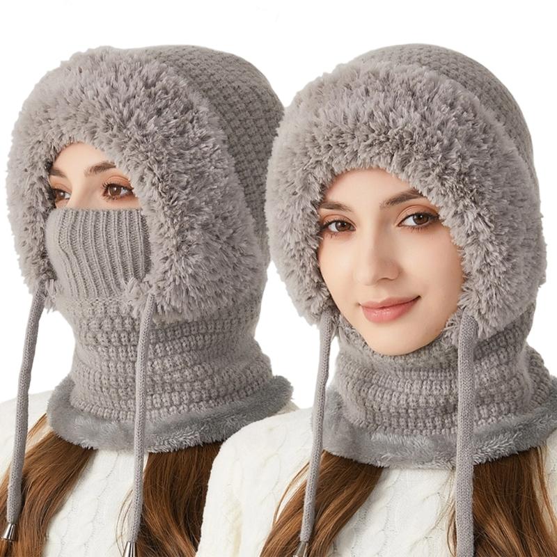 Multifunctional Knitted Hat – Winter Windproof Warm Hat Scarf Mask Triple-Function Design