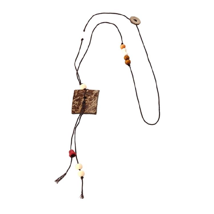 

Multicolor Geometric Resin Necklace Handcraft Bohemian Jewelry for Any Occasions