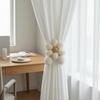 Floral Curtain Tiebacks Stylish Curtain Accessories Boho Flower Curtain Tieback Set Stylish Decorative Drapery for Room