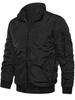 Men Stand Collar Bomber Jacket Zip Up Solid Color Casual Flight Coat