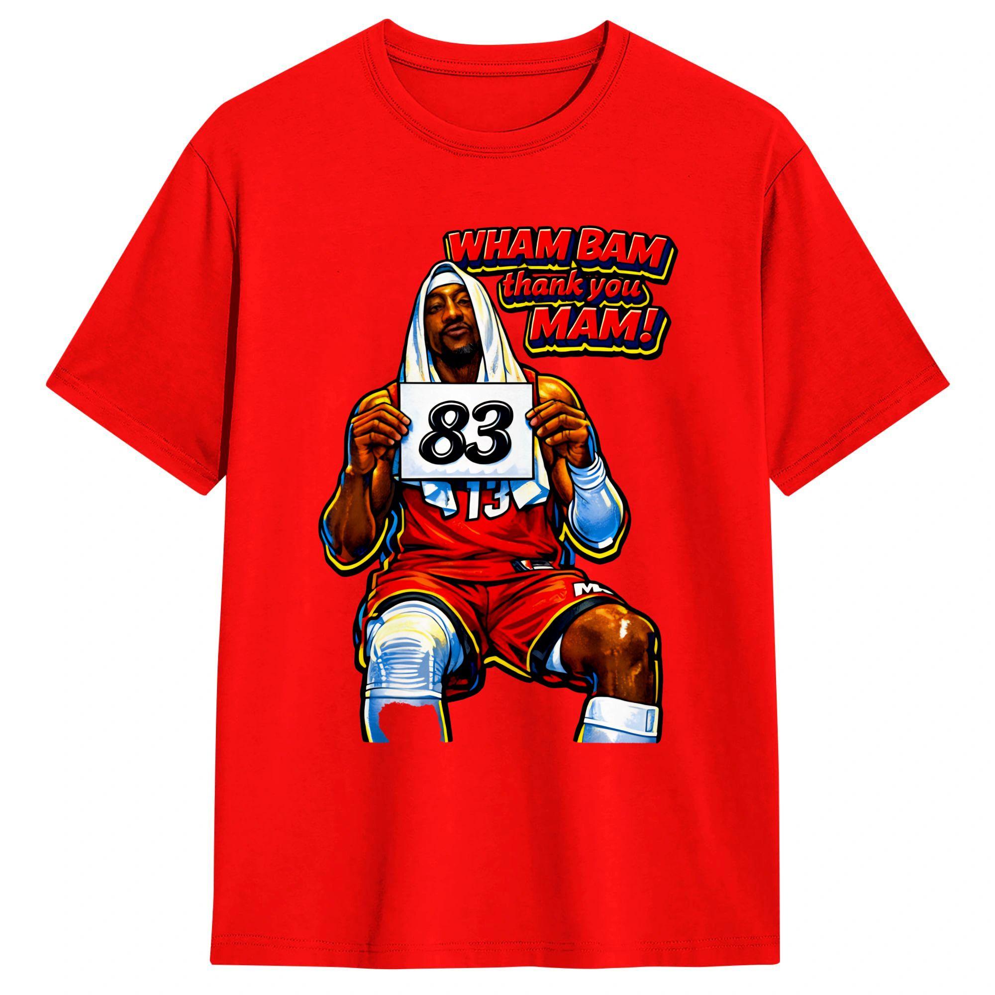 Bam Adebayo 83 Points T Shirt for Unisex Pure Cotton Funny TShirt O Neck  Tee Shirt Short Sleeve Clothing Plus Size S