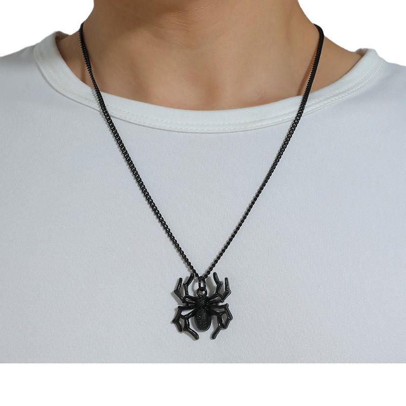 Roztomilý přívěsek na náhrdelník z legované oceli s pavoukem - DIY šperkový doplněk s jedinečným, kreativním designem