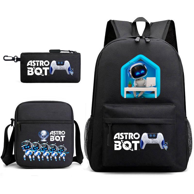 Astro Bot Children's School Bag, Cosmic Robot Elementary School Student Starry Sky Backpack Leisure Bag