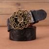 Genuine Womens Leather Belt Simple Design Alloy Buckle Casual Formal Attire