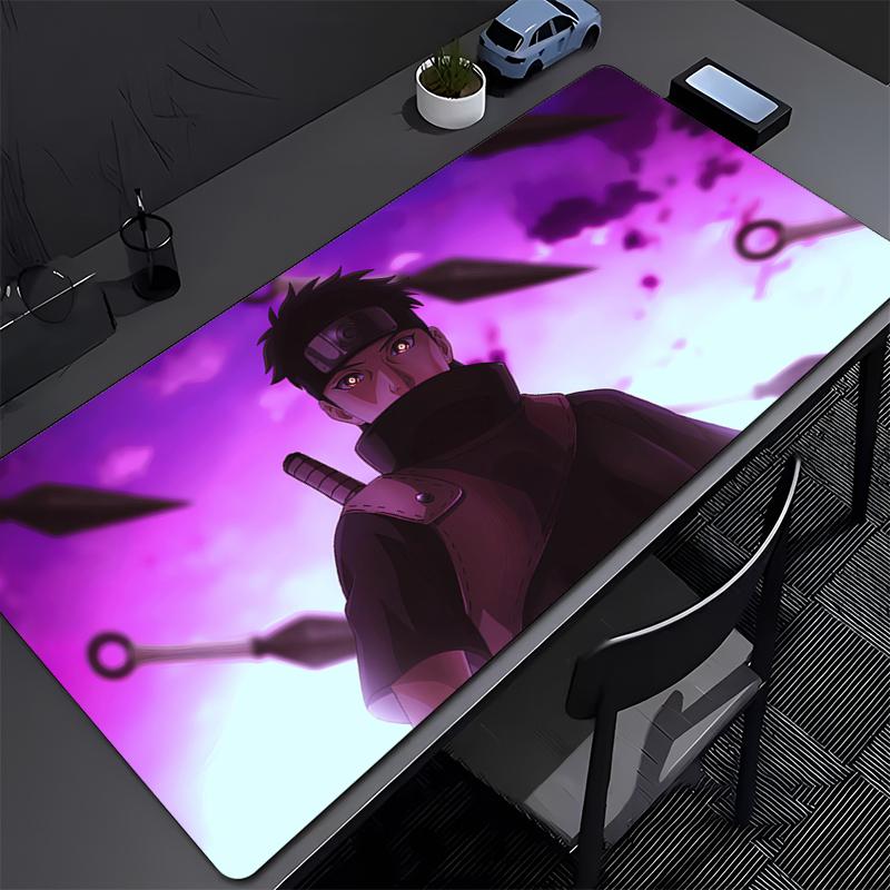 NARUTO Uchiha Shisui Gaming Mouse Pad Accessories Office Gamer Keyboard Desk Mat Non-Slip Ground Mat Big PC Anime Game Mousepad