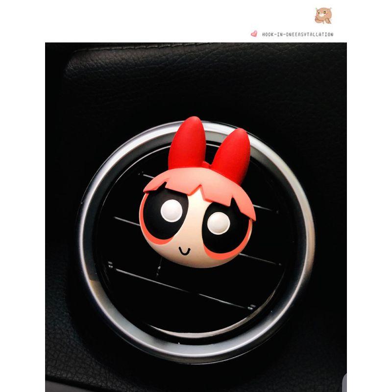 

Steve and Doudou Car Fragrance Diffuser, Car Interior Decoration, Powerpuff Girls Souvenir, Aroma Stone, Air Vent Decoration Police Huahua (Free a Bottle of 5ml Essential Oil)