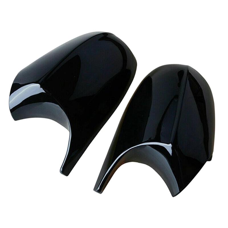1 Paar Auto-Seitenspiegel-Abdeckung Zierleiste Passend für BMW 3er Serie E90 E91 E92 E93 2008-2013 5116720520 Glänzend Schwarz