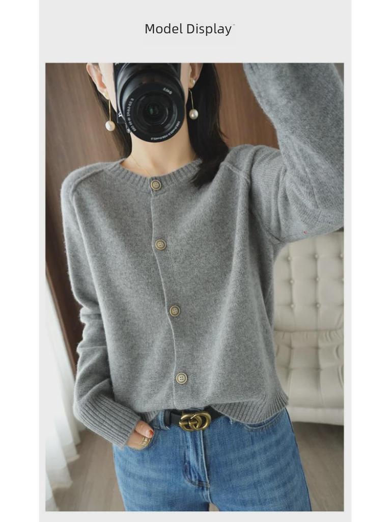 Damen Strickjacke Frühling 2024: Langarmjacke, heiß verkaufter Pullover für Frühling/Herbst