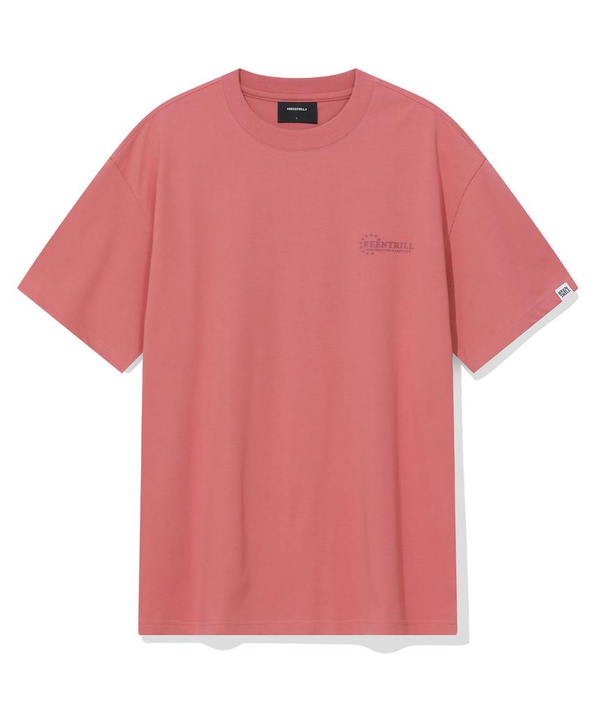 BEENTRILL Star Circle Logo T-Shirt (Dark Pink)