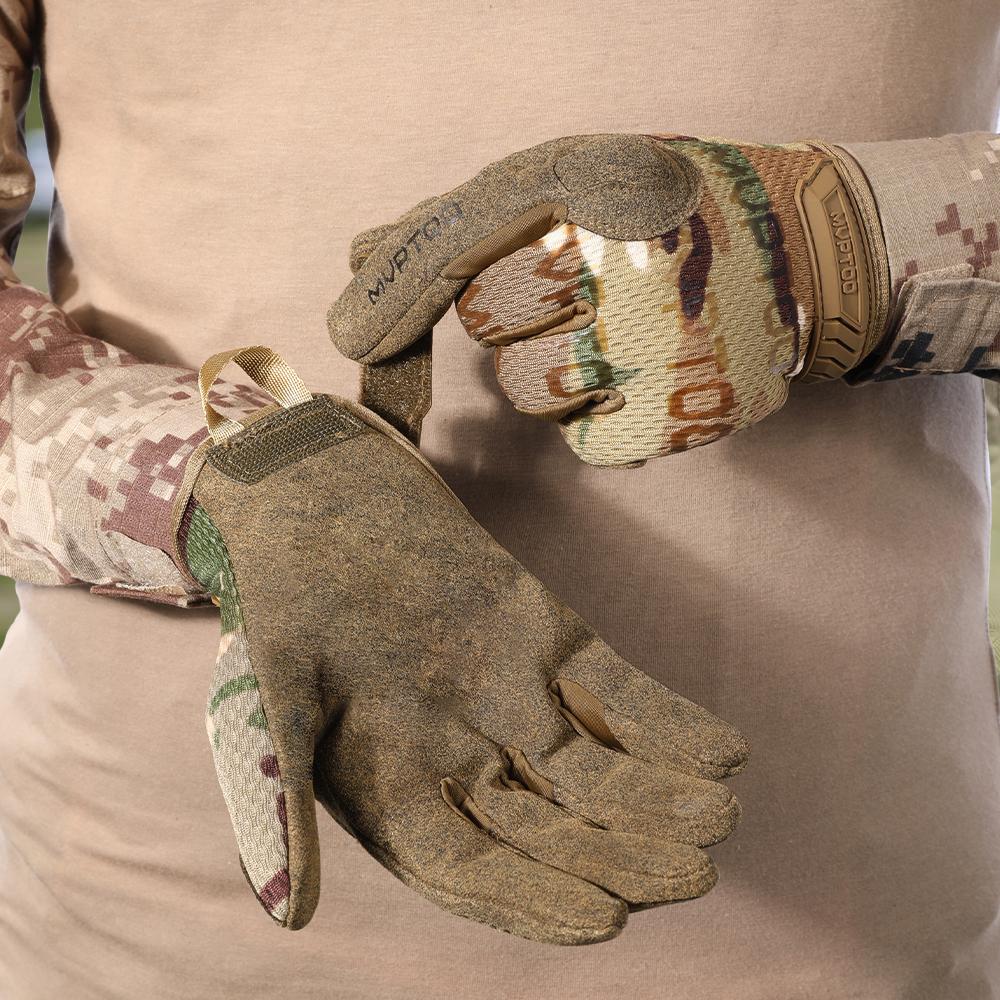 Gants à Doigts Entiers Écran Tactile Respirants Paintball Airsoft Tir Randonnée Sport de Combat Chasse Vélo Équipement de Travail Hommes