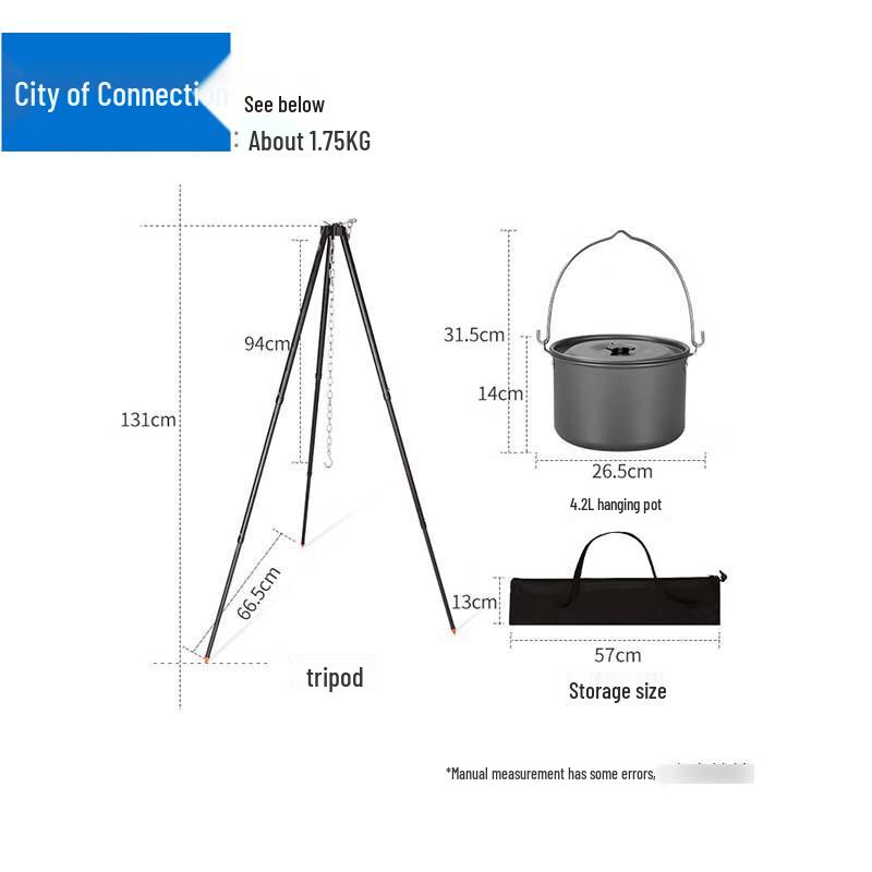 Lianzhicheng Outdoor Camping Hanging Pot Set