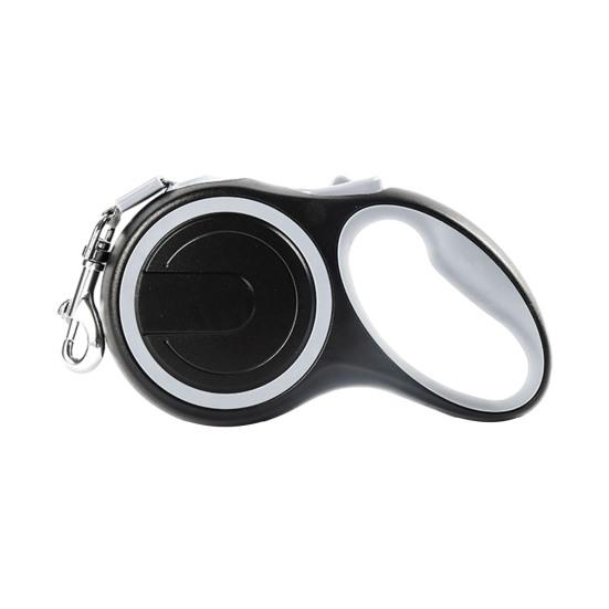 

Собачья рулетка с автоматическим возвратом, трос для выгула, двойной отсек для пакетов для экскрементов, регулируемая кнопка тормоза, выдвижная поводок для собаки 3M серый