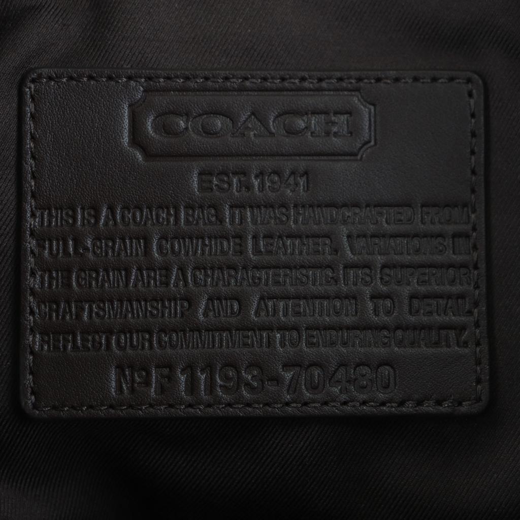 Great COACH Briefcase Old Coach 2-way business bag Brown leather mens 70480 Used