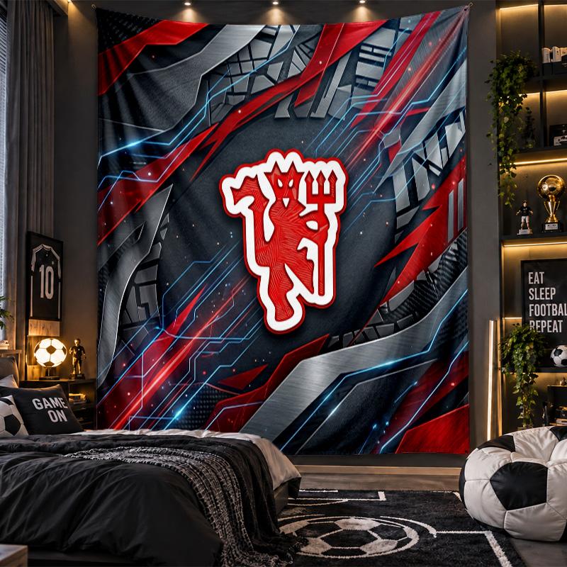 Wandbehang Tapisserie Manchester United Drucktuch für Wohnzimmer Schlafzimmer Heimdekoration